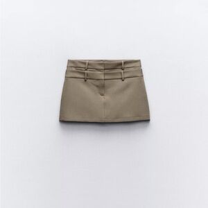 Zara Tan Mini Skirt